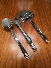 All-Clad Stainless - Set of Three Kitchen Tools - Fish Spatula, Tongs, Strainer, used for sale  Shipping to South Africa