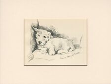 JACK RUSSELL TERRIER DORME NO ASSENTO 1937 MONTADO DOG ART PRINT por LUCY DAWSON, usado comprar usado  Enviando para Brazil