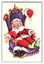 Sillón para dormir Santa Claus púrpura postal DB R10, usado segunda mano  Embacar hacia Argentina