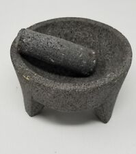 Usado, Cultura de brío molcajete de piedra volcánica mexicana hecha a mano de 6"" a medida segunda mano  Embacar hacia Mexico