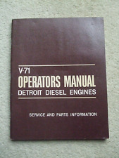 Operators manual detroit for sale  LOWESTOFT