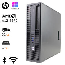 Computadora HP A12-8870 CPU / 32 GB RAM / 1 TB SSD WiFi BT HDMI 705 G3 SFF Windows 11 segunda mano  Embacar hacia Argentina