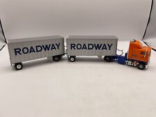 Custom HO 1/87 Semi Tractor Trailer  Freightliner Cabover w/ Roadway Doubles for sale  Shipping to Canada