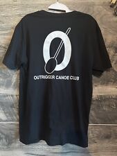 Vtg Outrigger Canoe Club Waikiki, Hawaii Shirt Large Black Rowing Crew Kayak SUP, used for sale  Shipping to South Africa