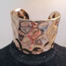 Hammered goldtone cuff for sale  HUNTINGDON