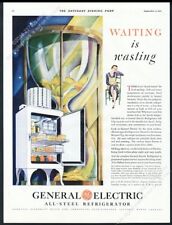 1931 ampulheta art déco General Electric geladeira arte colorida anúncio impresso vintage comprar usado  Enviando para Brazil