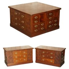 HUGE ANTIQUE VICTORIAN THOMAS CHIPPENDALE ESTATE DESK OR TWO SIDEBOARD DRAWERS for sale  Shipping to South Africa