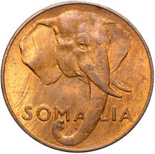 Somalia - Moneta - 10 centesimi 1950 Rzym - Słoń - RZADKA - Błyszczyk stemplowy UNC na sprzedaż  PL