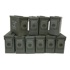 10 Cans! TEN 30 Cal Grade 1 Empty Ammunition Case. M19A1 Ammo Cans for sale  Shipping to South Africa