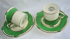 2 Sets of Vintage England Soho Pottery Ambassador Ware Espresso Cups & Saucers for sale  Shipping to South Africa