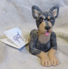 Usado, Estatueta de salto azul australiana gado cachorro argila esculpida Cecile Baird com etiqueta comprar usado  Enviando para Brazil