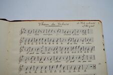 Ancien cahier musique d'occasion  Vesoul