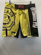 Shorts Macaco Gold Team Fighters MMA Team Houston. Comprimento da perna 30” cintura 9” comprar usado  Enviando para Brazil