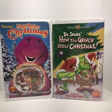 VHS Dr. Seuss' How the Grinch Stole Christmas Barney's Night Before Christmas comprar usado  Enviando para Brazil