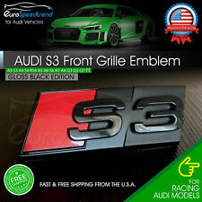 Placa de identificação emblema grade dianteira Audi S3 preto brilhante para A3 S3 placa de identificação emblema grade capô comprar usado  Enviando para Brazil
