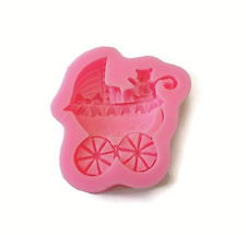 Molde de silicona para cochecito de bebé para velas jabón de cera resina rosa segunda mano  Embacar hacia Argentina