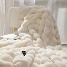 Cobertor de pelúcia imitação de pele de coelho quente confortável cobertores capa de sofá comprar usado  Enviando para Brazil