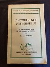 Georges matisse incohérence d'occasion  Toulouse-