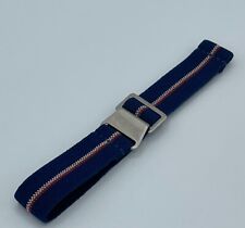 Used, 20mm Stretch Navy Blue White And Red One Piece Zulu Parachute Watch Strap for sale  Shipping to South Africa