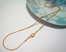 2pz base per collana girocollo snake chain in ottone 45 cm,colore oro 1mm, usato usato  Siculiana