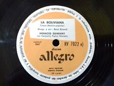 HORACIO GUARANY - LA BOLIVIANA / LA LITOREÑA - ALEGRE NO 7022 segunda mano  Argentina 