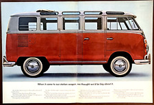 Volkswagen Bus Station Wagon Original 1964 Centerfold Vintage Impressão Publicitária Arte de Parede, usado comprar usado  Enviando para Brazil