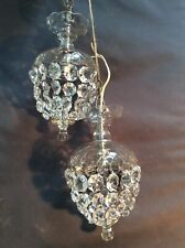 pair vintage crystal chandelier for sale  SALISBURY