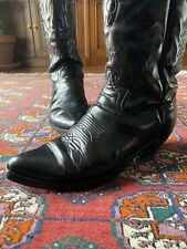 Scarpe Calzature uomo Stivali Stivali da cowboy Stivaletti vintage da uomo Stivali in pelle nera pull on Beatle Boots Taglia Uomo 9.5 