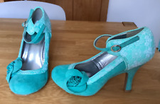 turquoise wedding shoes for sale  GLOUCESTER