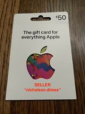 Apple $50 Gift Card Value - PHYSICAL GIFT CARD / MAIL ONLY / NO E-MAIL for sale  Houston