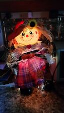 Fiber Optic Scarecrow fall Halloween Thanksgiving decoration multicolor lights for sale  Fort Wayne
