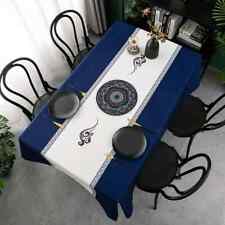 Mantel azul oscuro impermeable mantel hogar boda decoración cubierta de mesa segunda mano  Embacar hacia Mexico