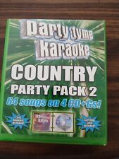 Party Tyme Karaoke Country Party Pack 2 64 canciones 4 CD 2006 segunda mano  Embacar hacia Argentina