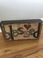 blessed wood sign for sale  Harrison Township