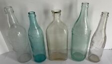 (5) Vintage Glass Bottles/Smirnoff-Clicquot Club-Unbrand-Gray & Light-Pepsi Cola for sale  Shipping to South Africa