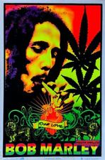 Pôster luz negra Bob Marley One Love 2008 23 x 35, usado comprar usado  Enviando para Brazil