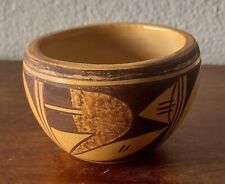 Vintage Native American Hopi Pottery Polychrome Bowl w/Bird Wing Design  for sale  Shipping to South Africa