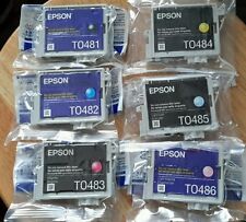 6 tintas genuínas Epson 48 T048 T0481-T0486_R200/220/300/320 RX500/600/620 comprar usado  Enviando para Brazil