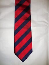 Gravata de seda Andover Shop listra vermelha e marinha Repp feita na Inglaterra comprar usado  Enviando para Brazil