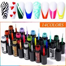 Used, 14/10 Colors 5ml Line Polish Gel Kit Nail Art Design For UV/LED Nails Drawing for sale  Shipping to South Africa