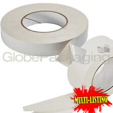 STRONG DOUBLE SIDED TAPE CLEAR STICKY DIY ARTS CRAFTS ADHESIVE 25mm & 50mm x 50M for sale  Shipping to South Africa