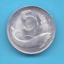 5 lire 1969 usato  Italia