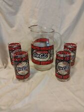 coca 4 cola glasses pitcher for sale  Campbellsville