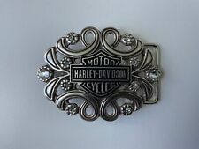 Harley-Davidson Bar&Shield para mujer con hebilla de cinturón de flores y vid trenzada plateada., usado segunda mano  Embacar hacia Argentina