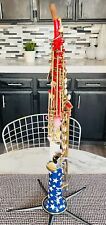 Used, Patriotic Red White & Blue L.A. Sax Soprano,2 Necks,High F#Key,Collector Item, for sale  Shipping to South Africa