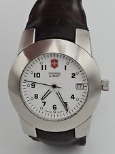 Relógio masculino vintage SWISS ARMY mostrador branco funciona muito bem 38 mm comprar usado  Enviando para Brazil