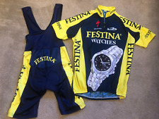 Festina Watches Biemme Cycle Cycling Jersey Shirt Shorts Bib set Large 42" chest for sale  Shipping to South Africa