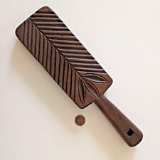 Antique Primitive Carved Wooden Design Like An Ear Of Corn Butter Stamp Mold , used for sale  Shipping to Canada