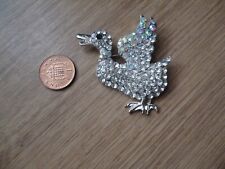 LOVELY VINTAGE SPARKLY DUCK BROOCH for sale  Shipping to South Africa
