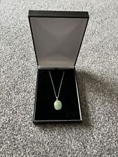 Silver necklace jade for sale  SANDBACH